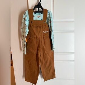 Carhartt Toddler girls Overalls and Shirt